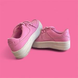 Pink Sneakers with White Soles